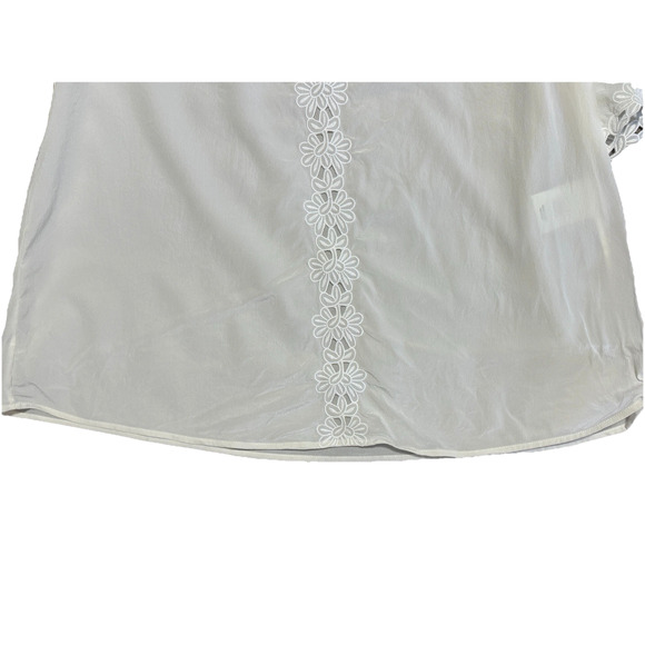 Sezane Ivory Ilonie Blouse Size 10 US Womens Designer Silk Top Cream Loose Fit - Picture 7 of 11